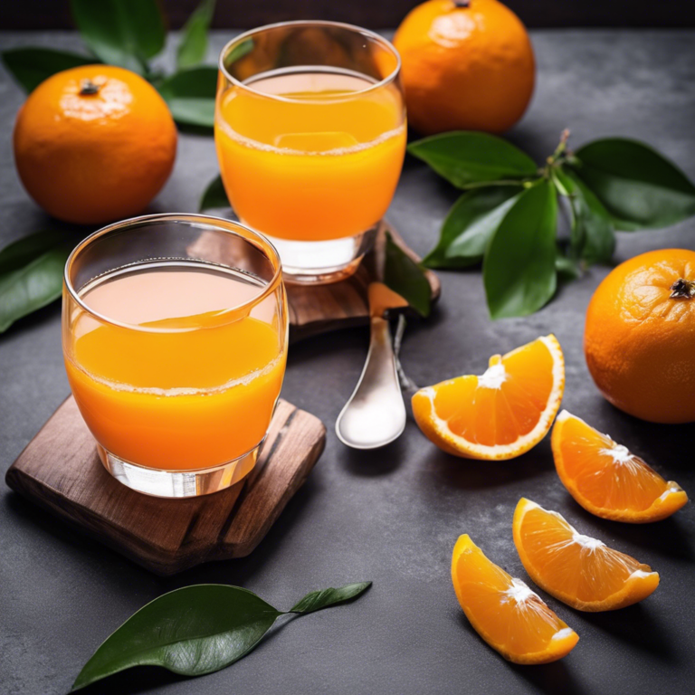 fresh tangerine juice