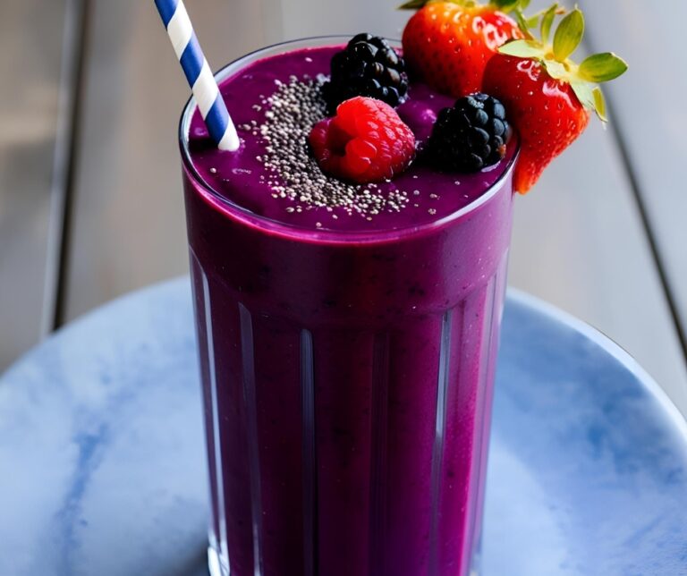 Refreshing Berry Antioxidant Smoothie – A Superfood Power Drink!